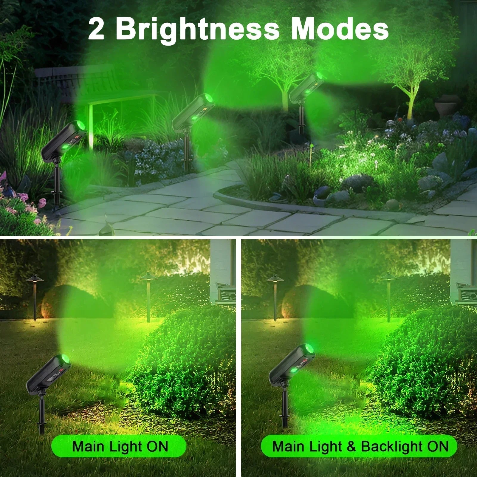 LED Solar Outdoor Courtyard Spotlights Waterproof Garden Decoration Atmosphere Lights 2modes of Tree Garden Channel Lighting