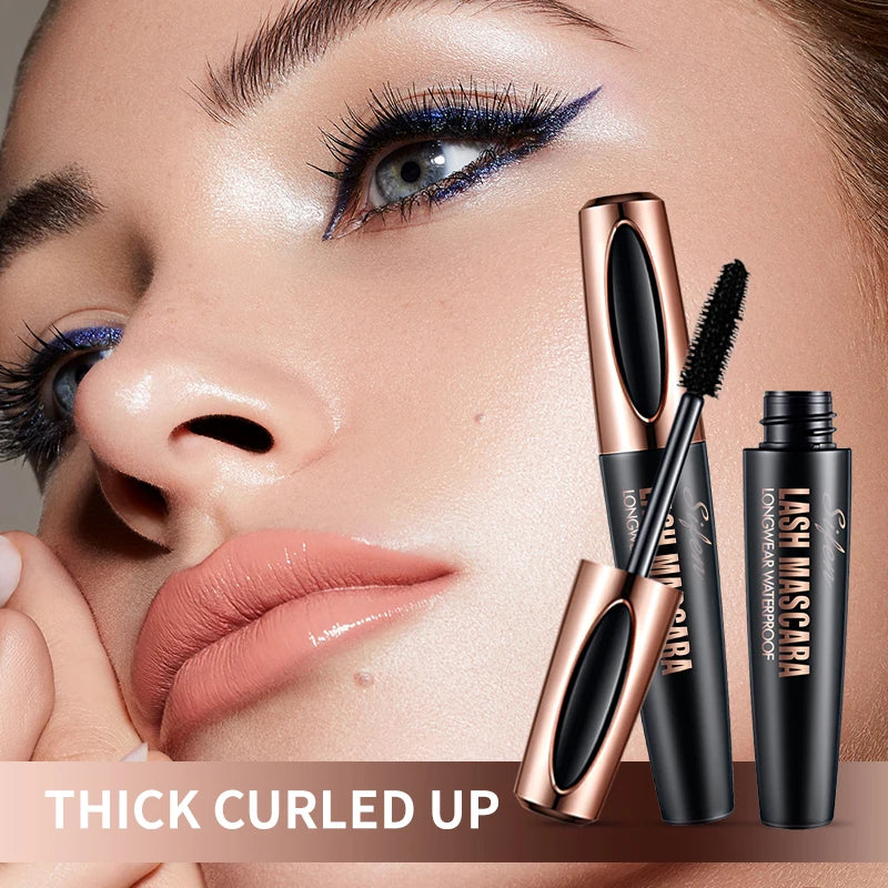 SIFEN Waterproof Mascara Black Long Lasting Curling Thick Lengthening Eyelash Extension Smudge-proof Eye Makeup Cosmetics
