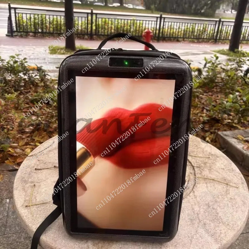 Android Backpack Advisement Player Mobile Outdoor Backpack LCD Screen Battery Powered Supply Backpack Advertising LED Screen Bag