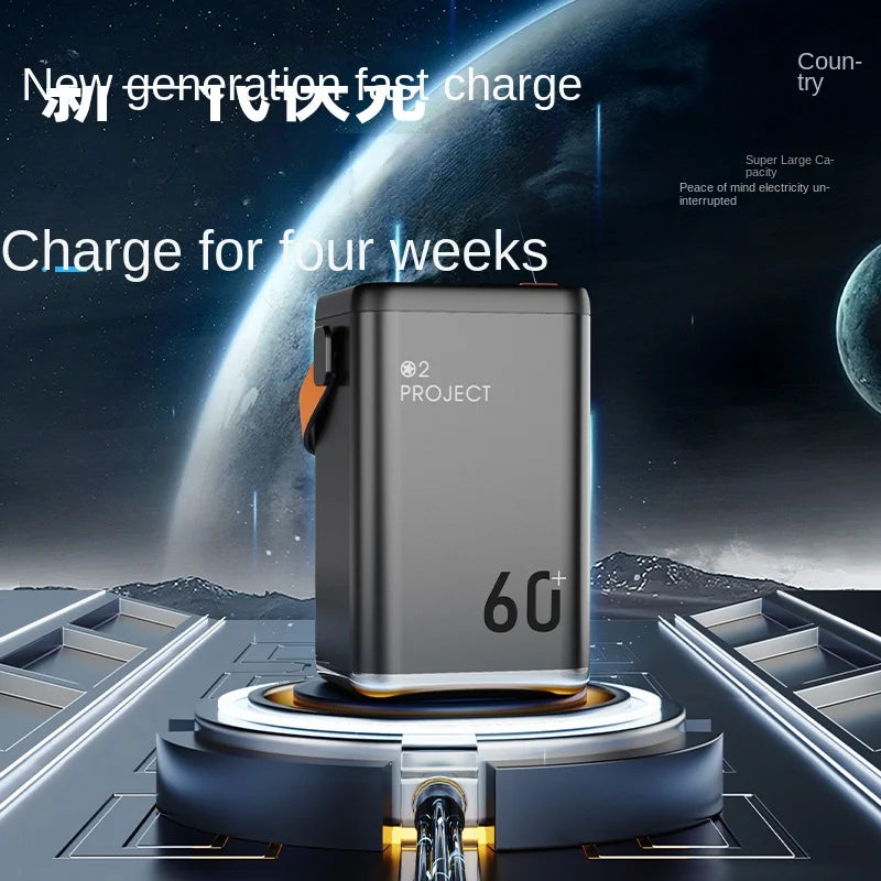 60000mAh 100000mah  power bank, 40W super fast charge, outdoor 220v mobile emergency backup power supply, ultra-large capacity