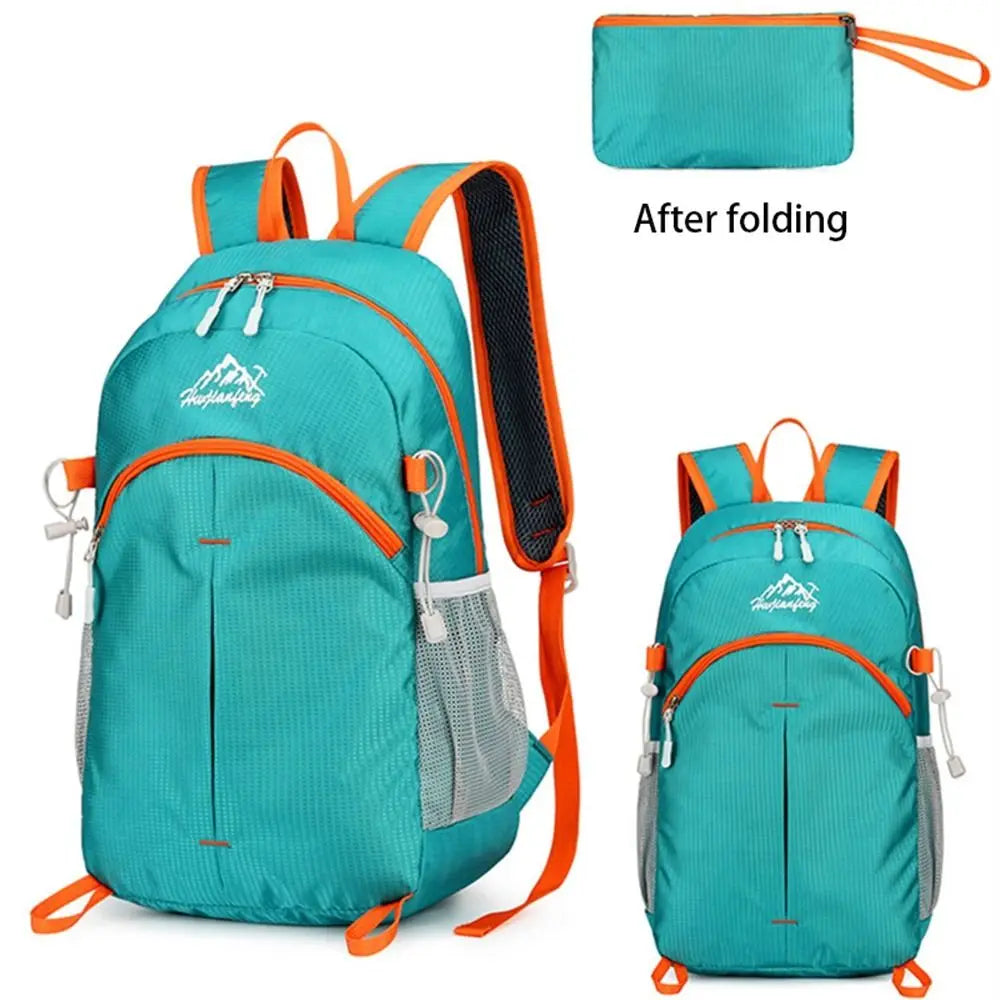 Large Capacity Foldable Backpack Folding Waterproof Outdoor Mountain Bag Zipper Travel Storage Bags Lightweight Nylon Bag