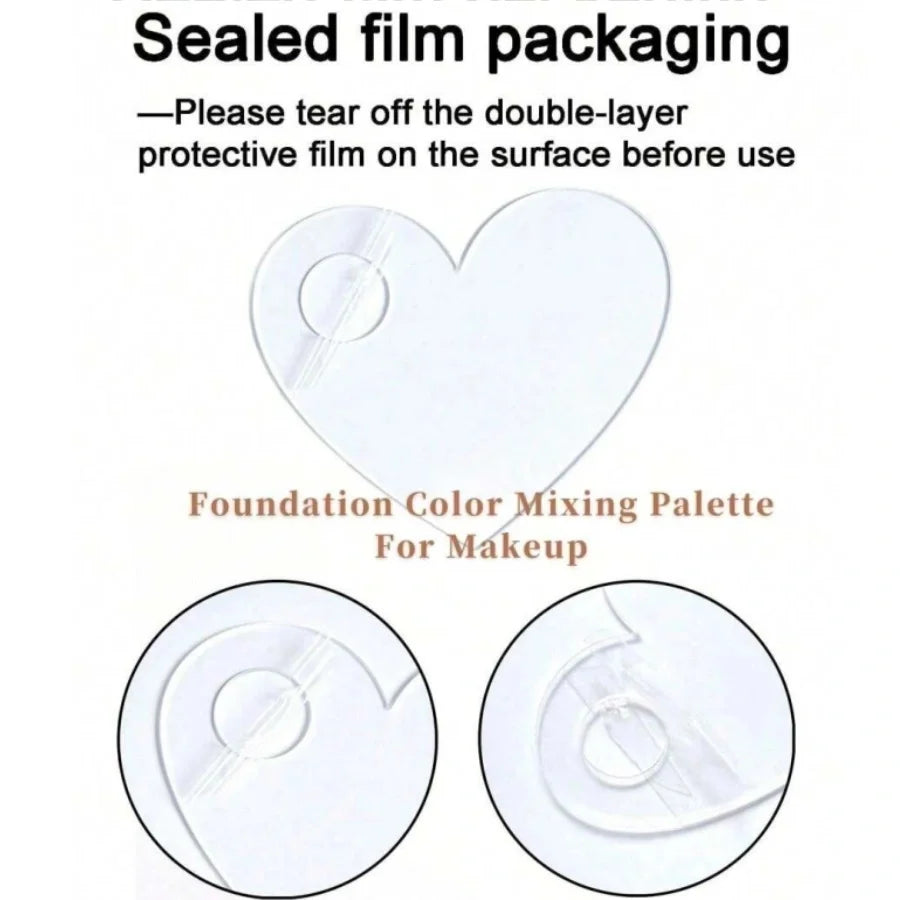 Clear Acrylic Makeup Mixing Palette Portable Multifunction Cosmetic Foundation Art Blending Palette for Eyeshadow Lipstick Nail