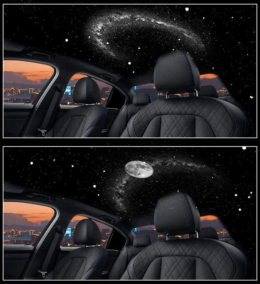 Car Interior Light Roof Star Light USB LED Starry Atmosphere Projector Decoration Night Party Decor Romantic Saturn Galaxy Light