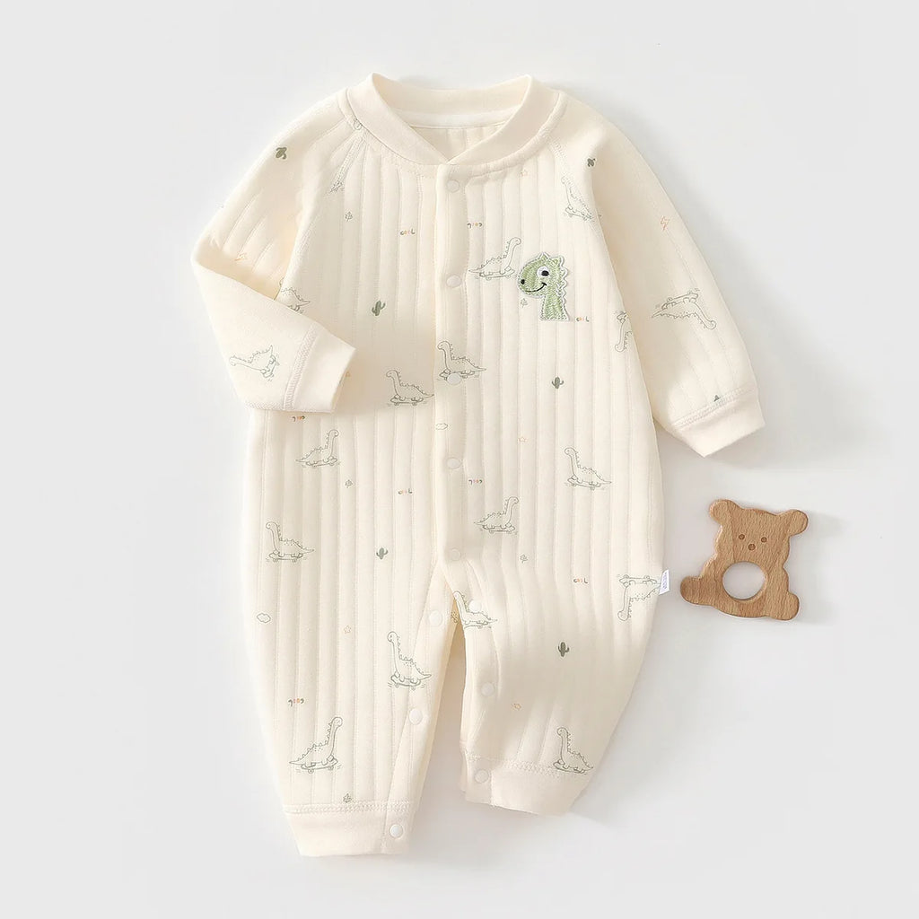 AYNIGIELL Autumn and Winter Newborn Jumpsuit, High-quality Pure Cotton Baby Girl Clothing 0-18 Month Baby Boy Outdoor Wear