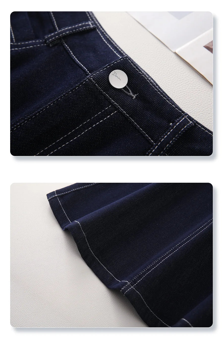 Dark Blue Denim Mid-Calf Skirts For Women 2025 New Spring and Summer Casual Loose Streetwear Office Lady Chic Long Skirts