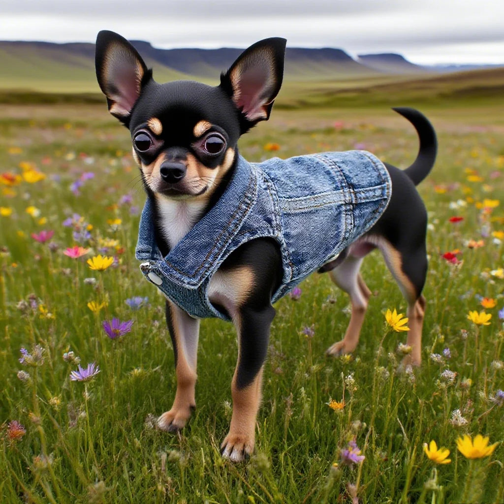 Dog Denim Jacket for Small Medium Dogs Spring Autumn Dog Clothes Classic Jeans Lapel Vest Chihuahua Yorkie Bulldog Pet Apparel