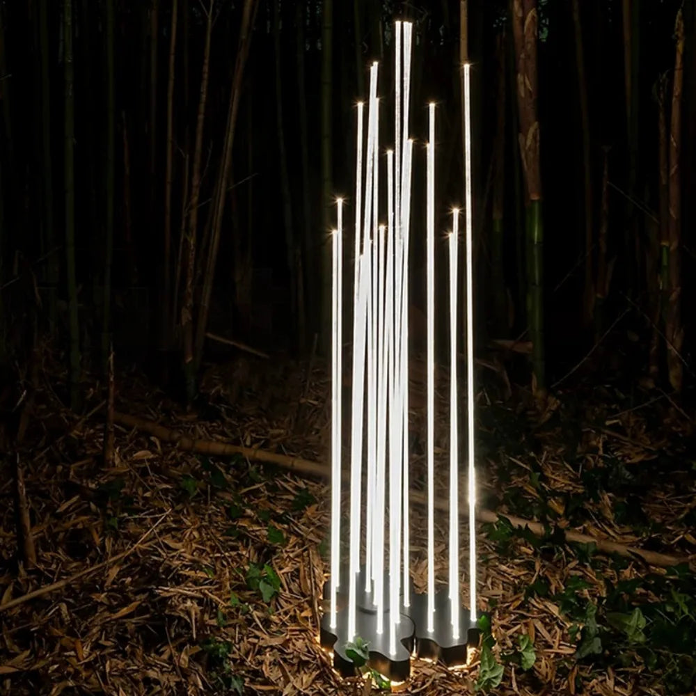 Modern simple stainless steel acrylic outdoor lawn lamp, high-grade durable lamp body, garden landscape waterproof reed lamp