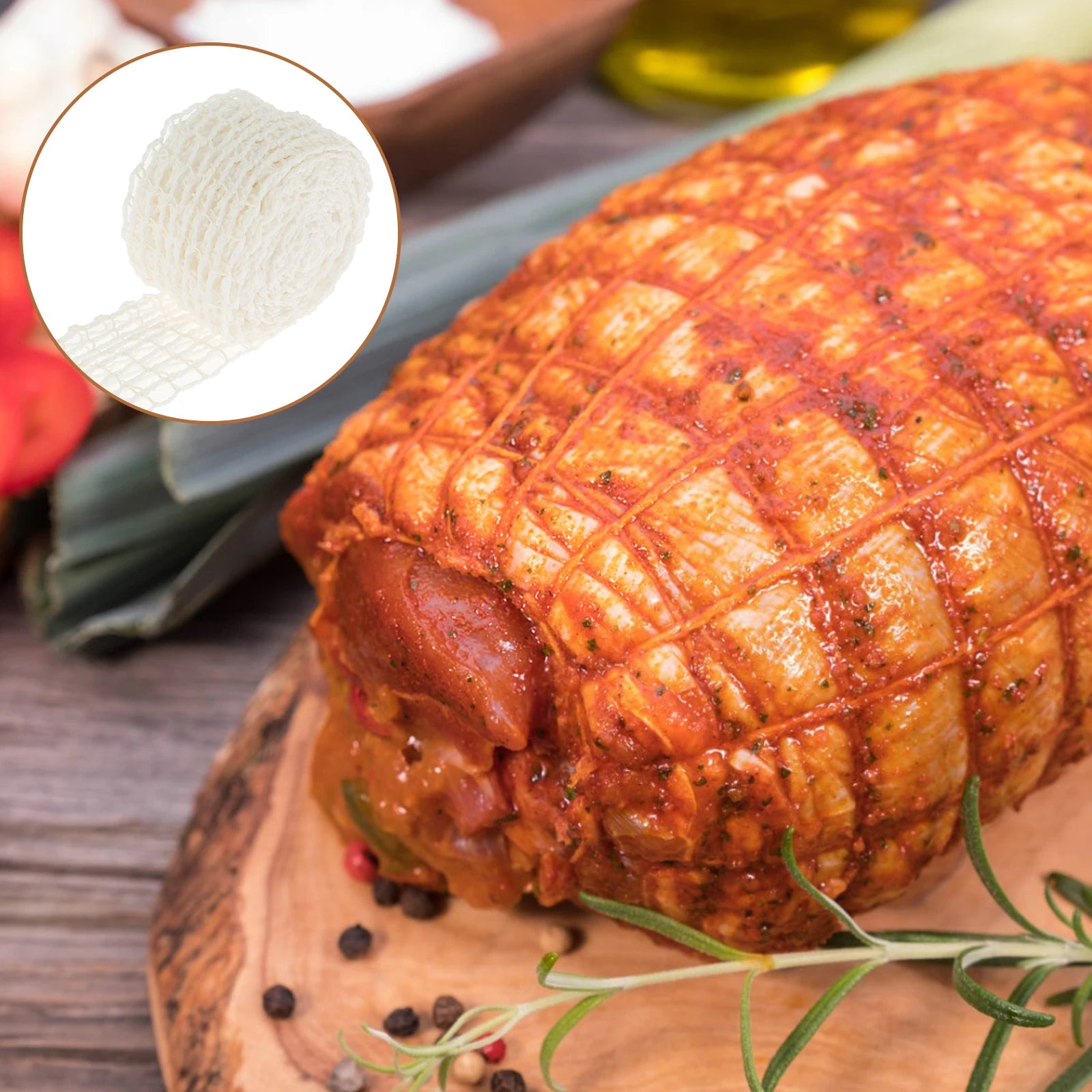 10M Meat Netting Ham Sausage Roll Net Smoked Meat Poultry Butcher's Strings Bacon 18 Hole Packaging Cooking Tool Kitchen Gadgets