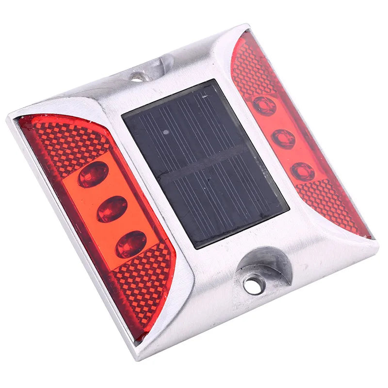 Popular Square High Brightness Ip68 Flashing or Flicker Traffic Marker Light Reflective Aluminum Led Cat Eye Solar Road Stud New
