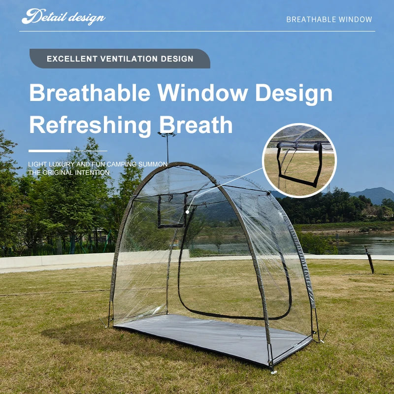 Weather Resistant Outdoor Clear Tent for Bike Trip Camping Picnic Winter Sports Transparent Fishing Shelter Garden 4 Season