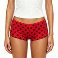 Sweet Coquette Women Boyshort Panties Mini Flower Bow Decor Lace Edge Soft Cotton Mid Rise Briefs Cute Daily Underwear