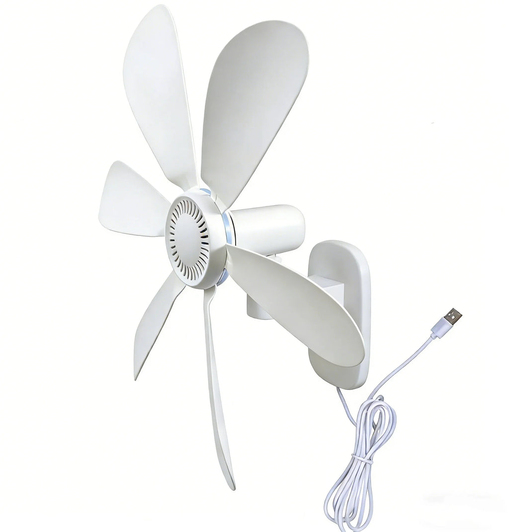 16.5-Inch Wall Mount Fan with Remote and Timer Small 5V USB Fan with Powerful 4 Speeds Quiet Corner Fans for Bedroom Kitchens