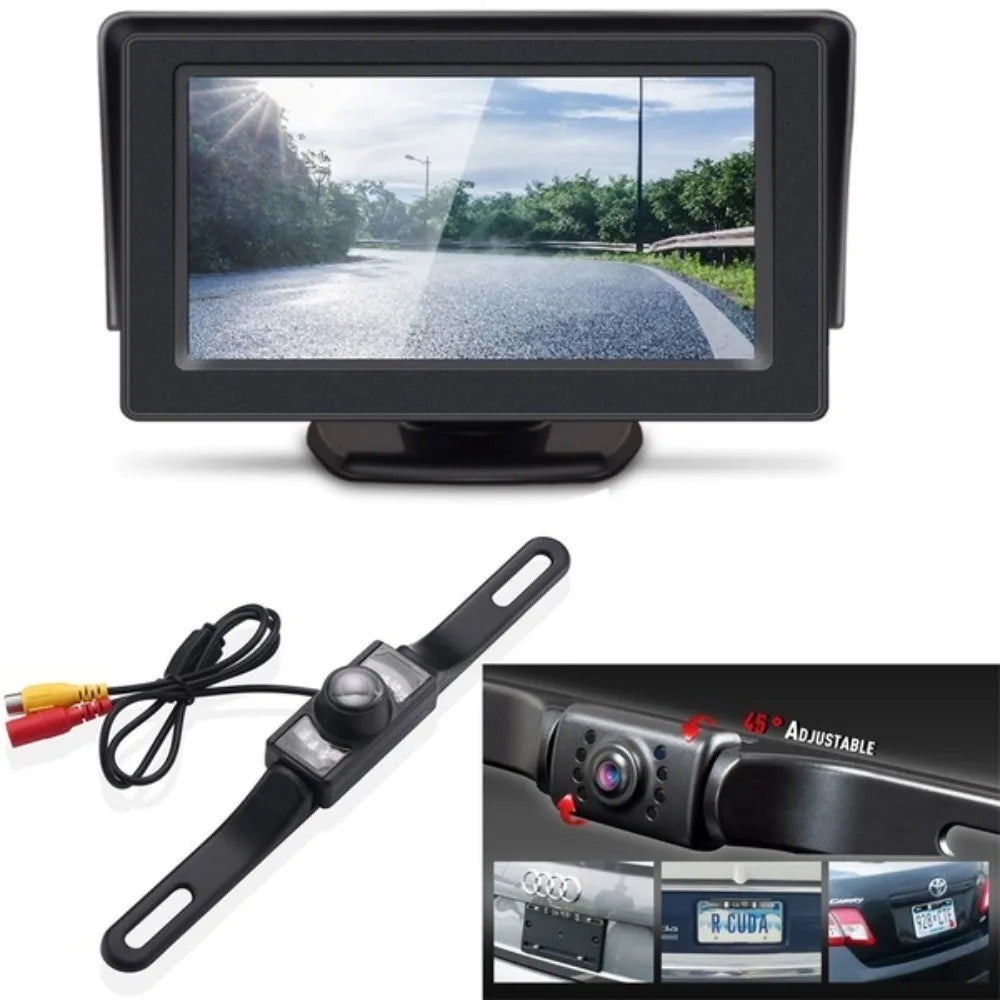 Car Rear View Backup Camera Parking Reverse Back Up Camera Waterproof CMOS 7LED