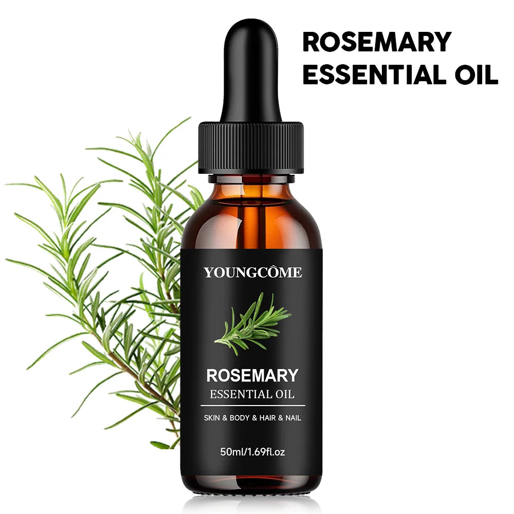 Rosemary Essential Oil Pure Natural Hair Growth Scalp Treatment Anti-Frizz Strengthening Nourish Shiny Healthy Hair Care Product