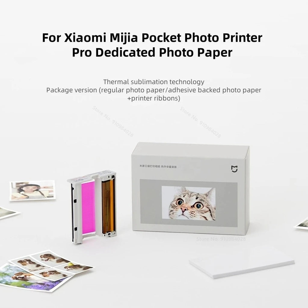 For Xiaomi Mijia Pocket Photo Printer Pro Dedicated Photo Paper Adopts New Sublimation Printing Technology