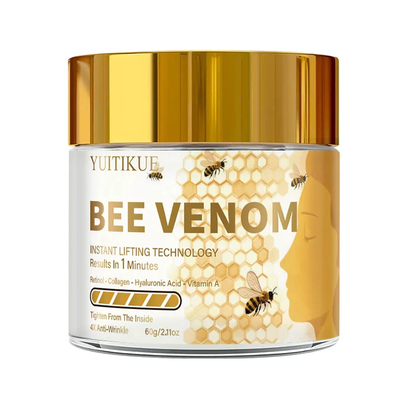 YUITIKUE Bee Venom Instant Lifting Cream 60g with Retinol Collagen Hyaluronic Acid Vitamin A Anti-Aging