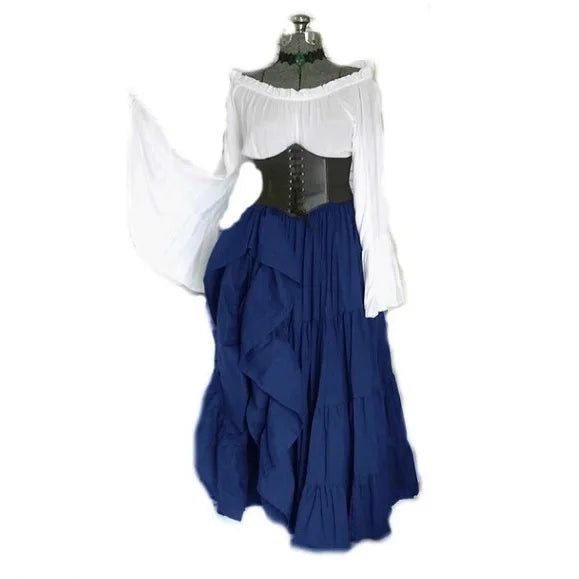 2025 New Party Long-sleeved Dress Women's Renaissance Medieval Clothing European and American