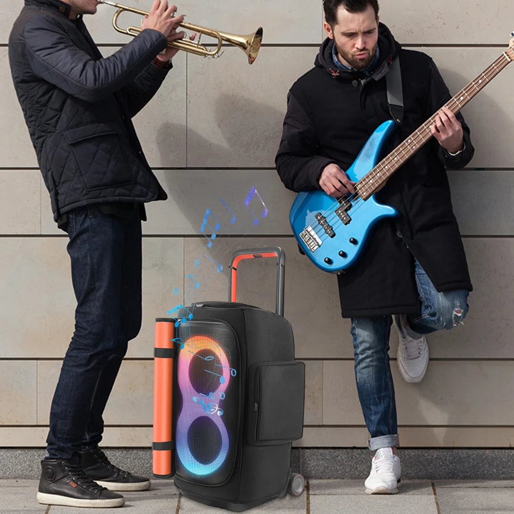 Portable Speaker Dust Case with Mic Pocket Double-Sided Speaker Storage Bag Wear Resist for JBL PARTYBOX 520/110/310/320 Cover