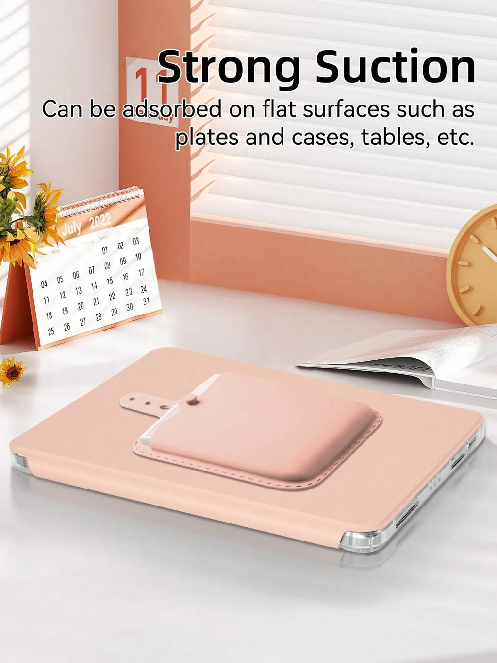 Adsorption Back Storage Bag For iPad Laptop Smooth Surface Reusable Cable/Mouse/Powerbank Pouch Elastic Tablet Accessories