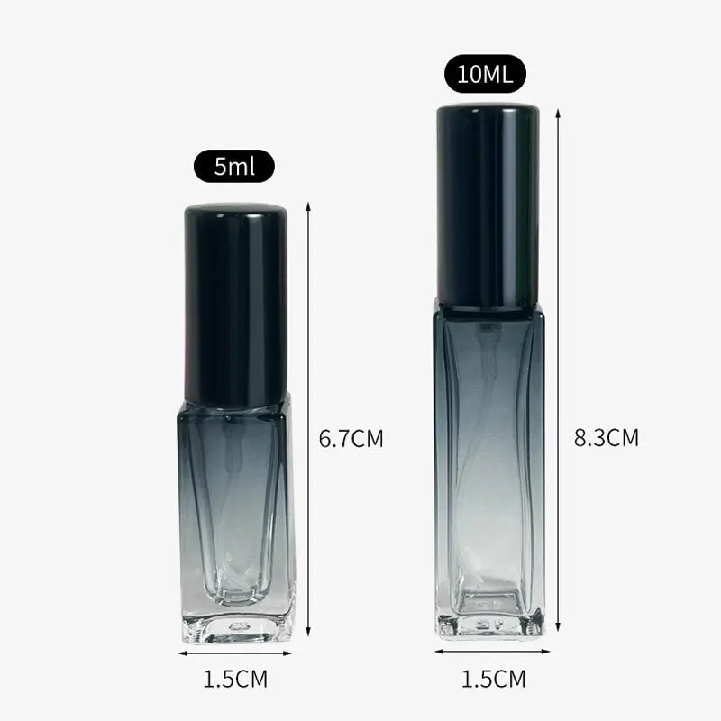 3pcs 5/10ml High Quality Perfume Spray Bottle Portable Empty Glass Cosmetic Atomizer Spray Container Travel Refillable Bottles