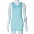Casual Knit Y2K Streetwear Short Mini Beach Dress Sundress Women Summer 2026 Bodycon Sleeveless Party Club Dresses Outfits Gift