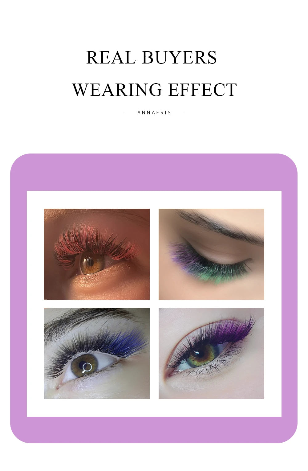 Colored Lashes Eyelash Extensions C/D/L/LU(M) Curl Mix 8-15mm Natural Soft Individual Green/Blue/Brown/Purple/Pink Eyelashes