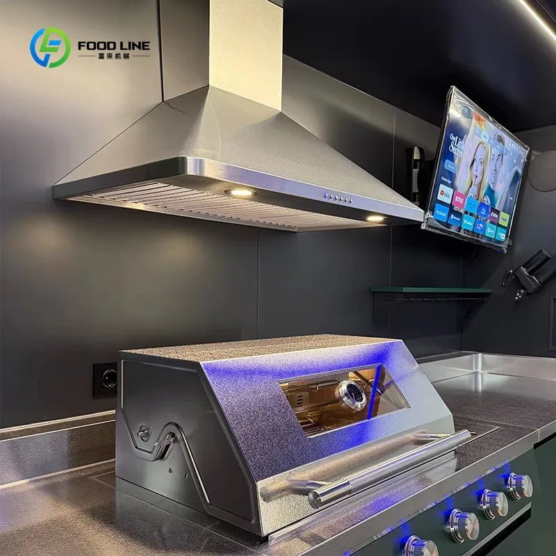 Modular Outdoor Kitchen Pod with SUS 304 Cabinets, Pre-assembled All-in-one BBQ Station for Luxury Villa Garden Customized