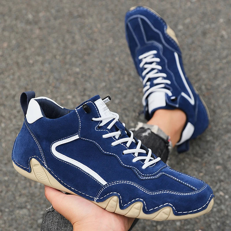 Men's Casual Leather Fashionable One Foot Loafers Brand Sneakers Boat Shoes Hiking Boots Cowboy Boots For Men Ankle Boots 2025