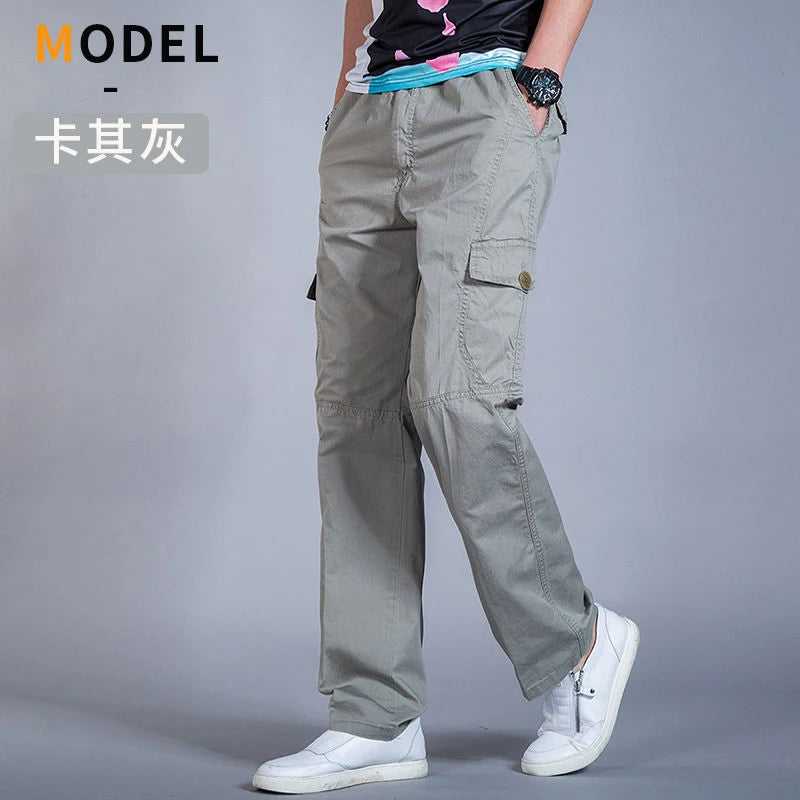 Men's Cargo Pants Summer Spring Cotton Work Wear New In Large Size 6xl Casual Climbing Joggers Sweatpants Hombre Autumn Trousers