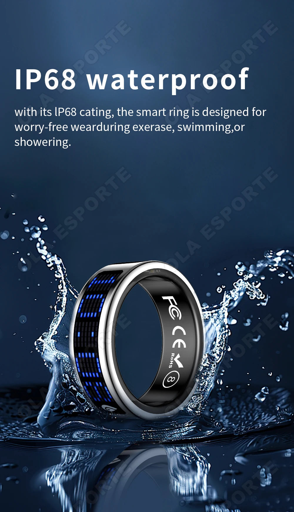2026 Muslims Smart Ring LED Display Screen, Zikr Tasbih Counter Ring, Incoming Call Reminder, Health Monitoring Ring, IP68 Waterproof, Fitness Tracker Ring for Men Women USA Fast Shipping