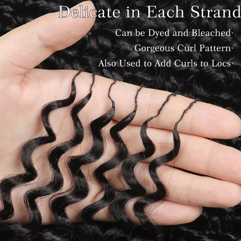 3rd Generation Afro Kinky Curly Crochet Human Hair Extensions 7 Packs Pre Separated Knotless 100% Human Hair Crochet Extension