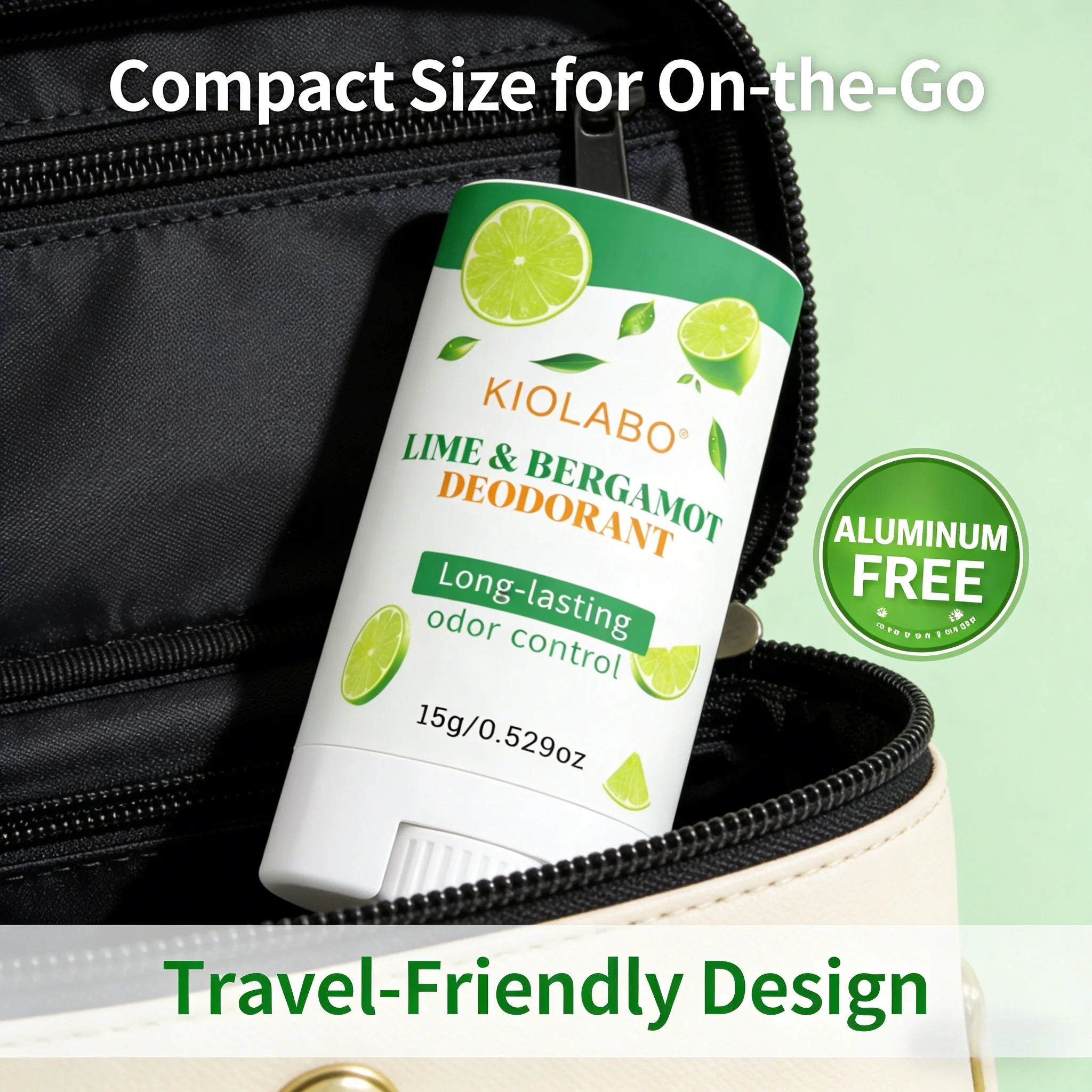 Lime & Bergamot Deodorant Stick for Men & Women – Long Lasting Odor Control, Fresh Citrus Fragrance Underarm Deodorant, Natural