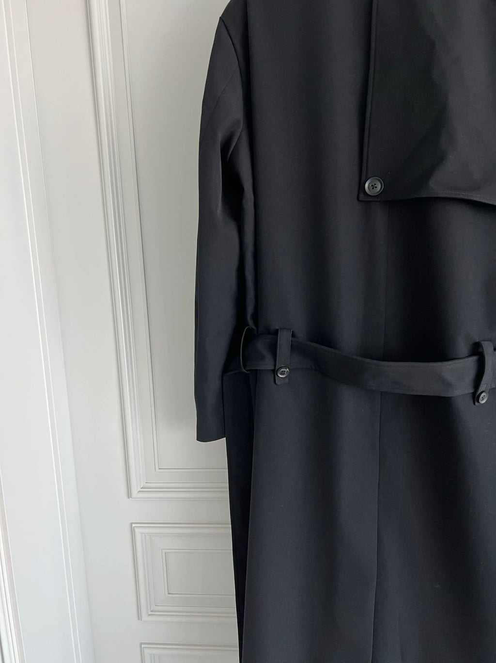 TOP-YAMAMOTO original design black wool coat