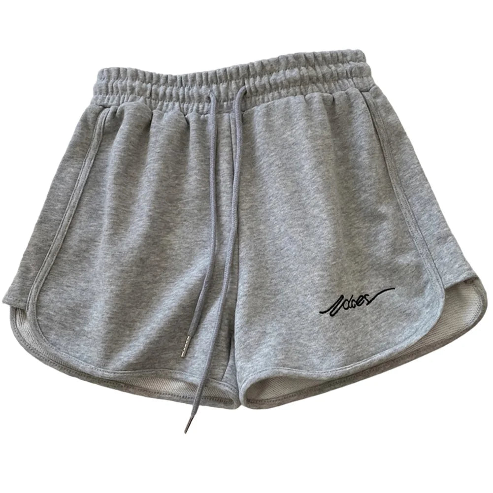 Loose Fit Women's High-Waisted Sports Shorts Elastic Running Pants for Fitness Casual Home Wear Four Season Use