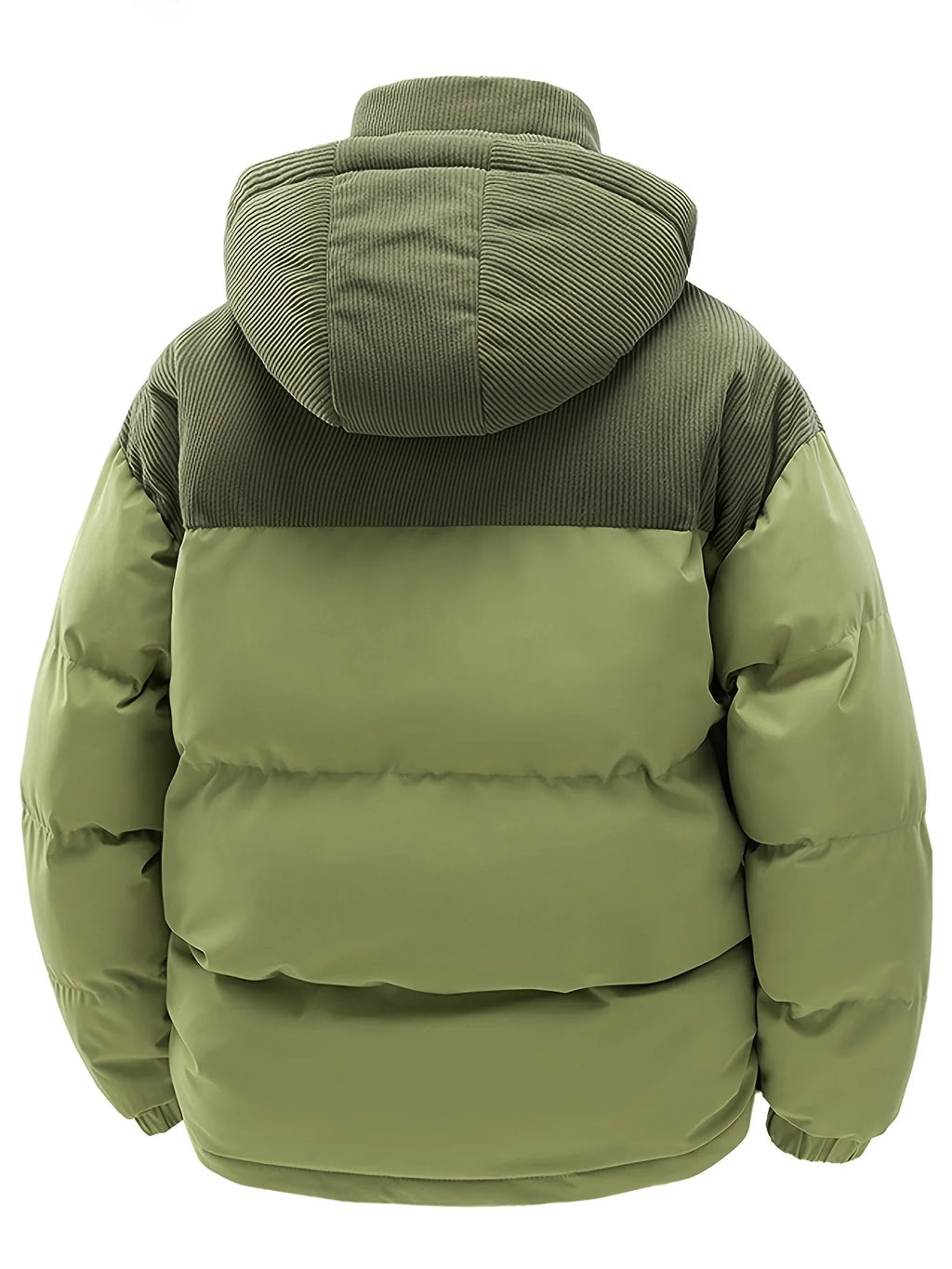 MILANO Printed Patchwork Corduroy Jacket Men Winter Hooded Coat Loose Thickened Outerwear Casual Party Outfit Men's Clothing