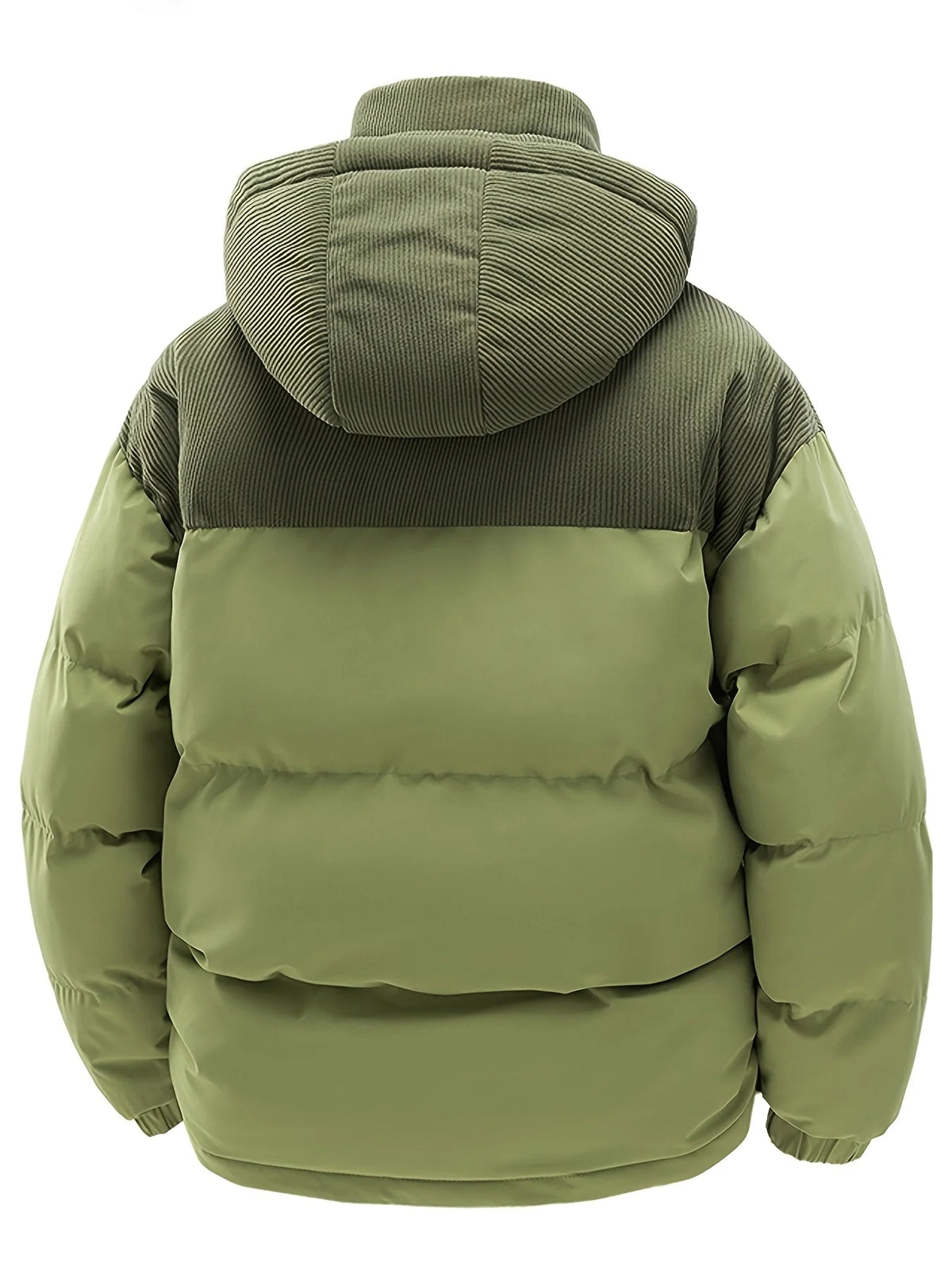 MILANO Printed Patchwork Corduroy Jacket Men Winter Hooded Coat Loose Thickened Outerwear Casual Party Outfit Men's Clothing