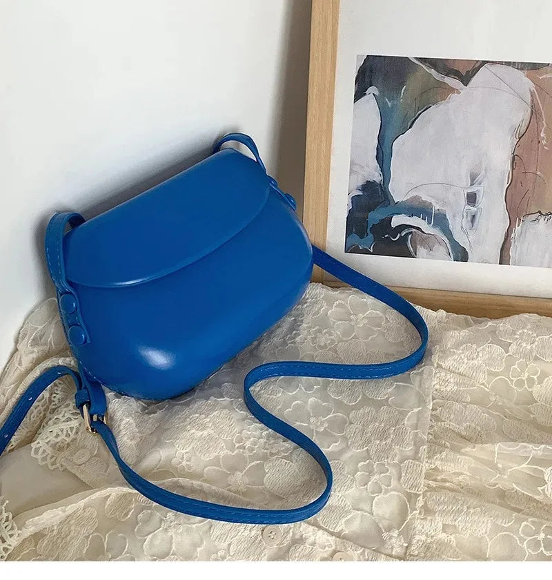 Candy Color Women's Saddle Shoulder Bag Casual Portable Female Small Clutch Handbags Sweet Fashion Ladies Purse Crossbody Bags