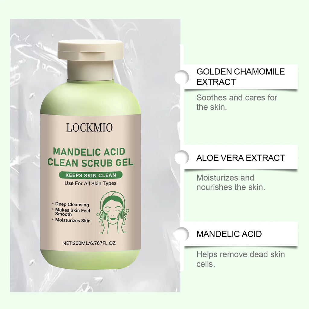 Gentle Exfoliator Dead Smooth Skin Care Product Deep Clean Scrub Improve Facial Texture Appearance Mandelic Acid Clean Scrub Gel