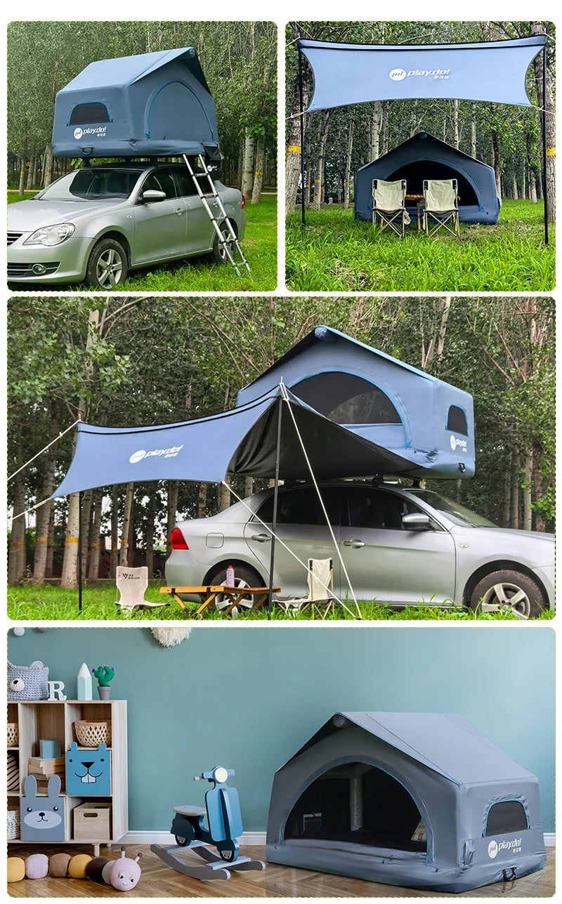 Tent Glamping Tent  Portable Glamping Outdoor Tents Rooftop 4x4 Camping Suv Car Portable Inflatable Roof Top