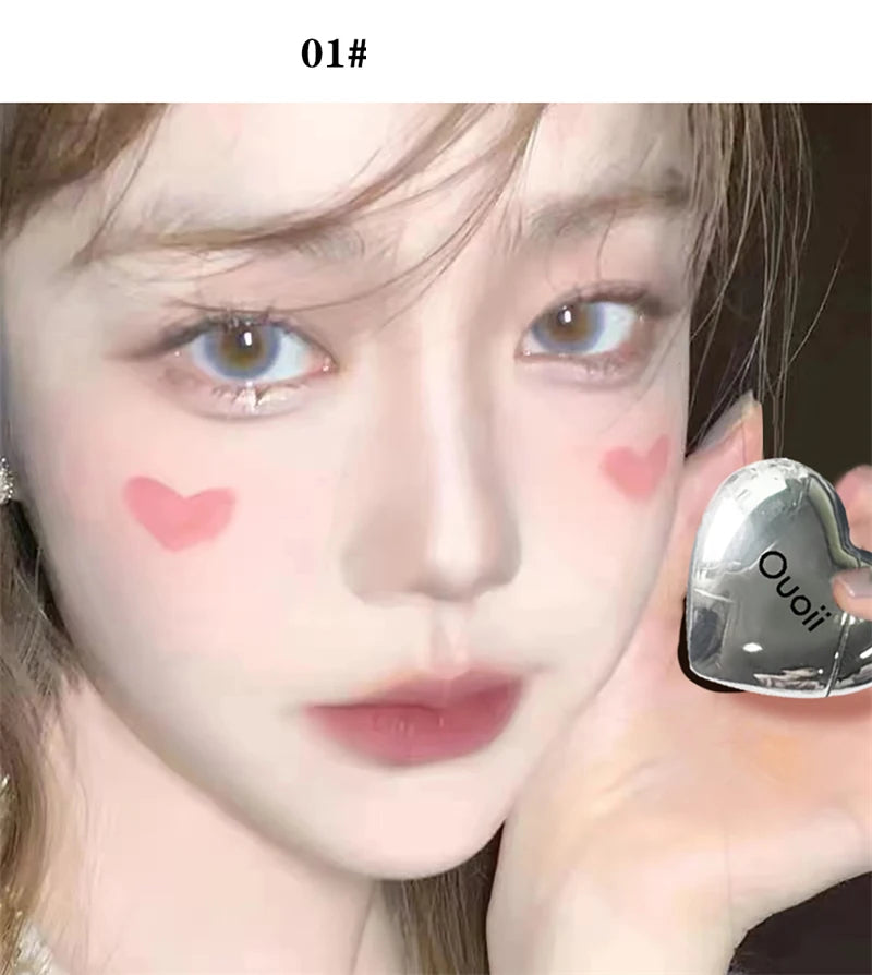 Lavender Matte Liquid Blush Velvet Heart Strawberry Peach Face Pigment Lasting Beauty Natural Cheek Tint Cream Blush Makeup