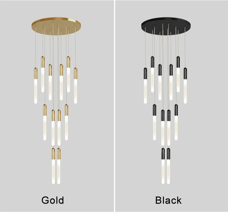 Modern Staircase Long Ceiling Chandelier LED New Lustre Living Room Lighting Kitchen Home Decoration Lamp Pendant Light