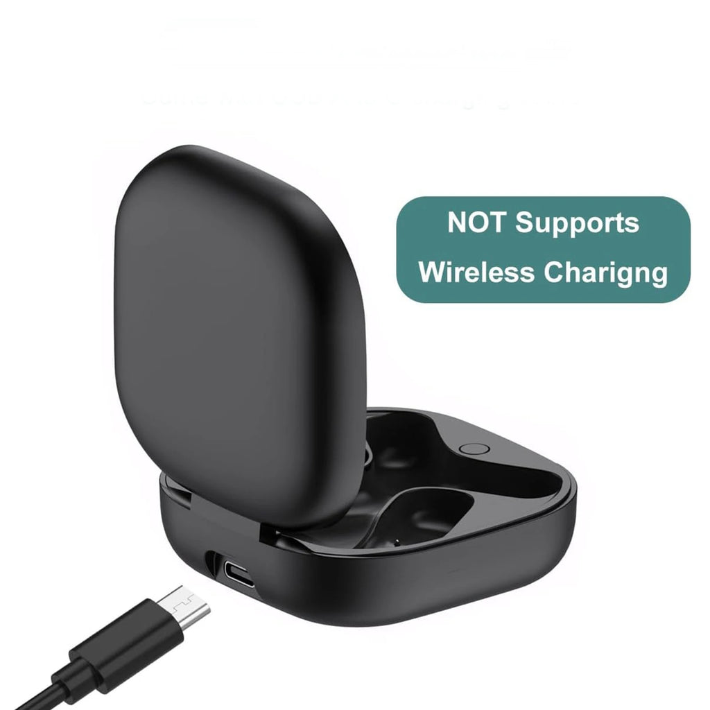 Earbud Charging Case Replacement 500mAh Type C Black Wireless Earbuds Charger Case for Shokz OpenFit 2 2+ T920 T921 Headphones