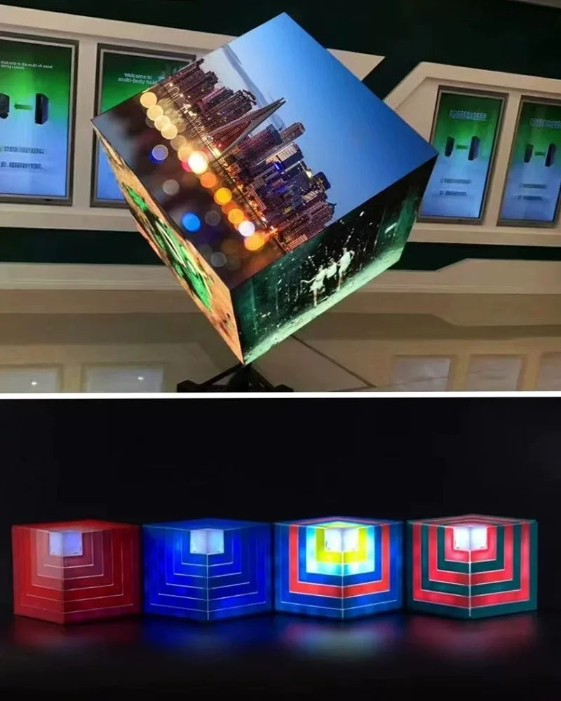 P2.5-P4 Indoor 3D Cube LED Display – 4/5-Sided HD Video Walls