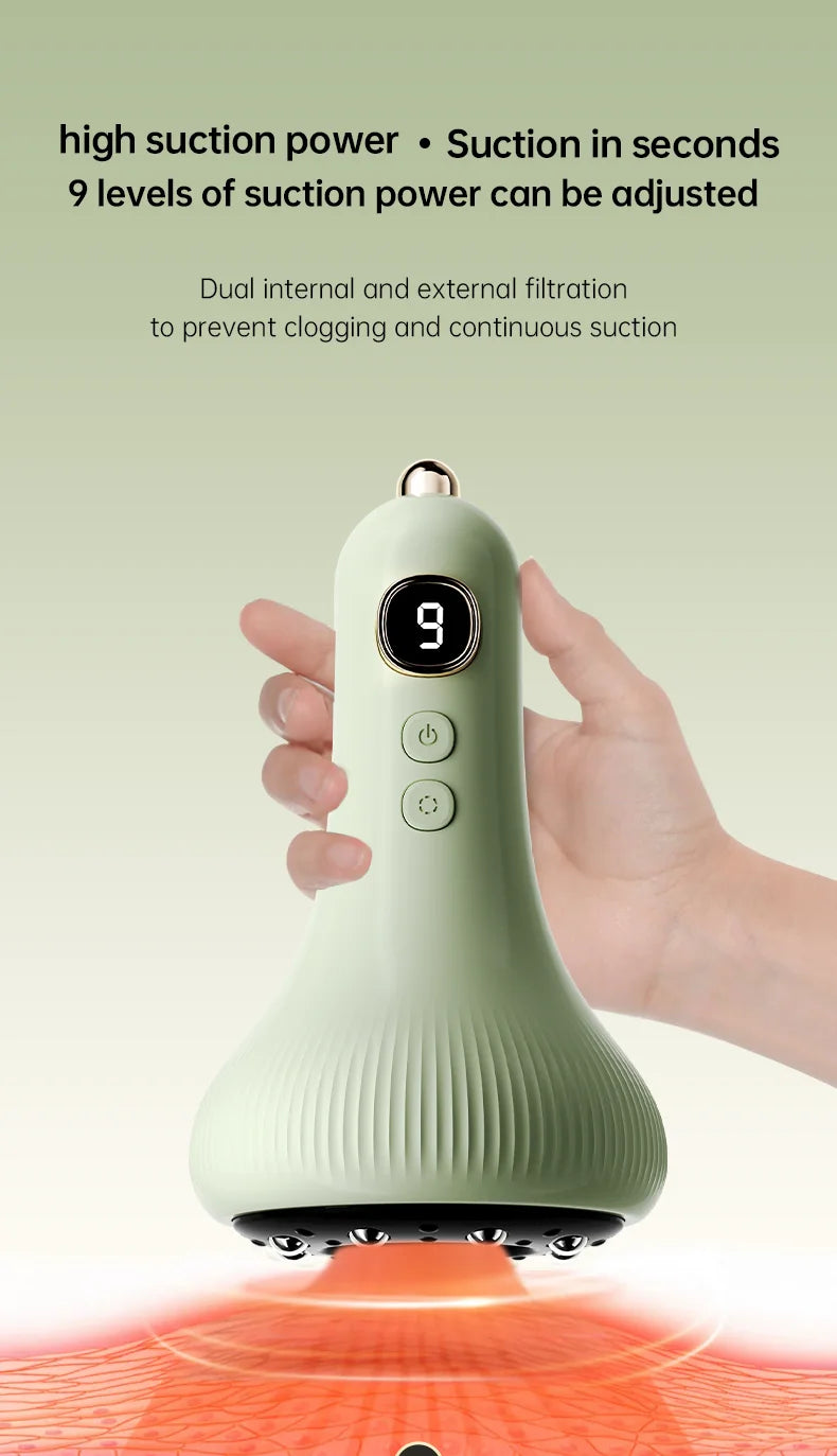 Electric Cupping Massager Vacuum Suction Cup Electric Vacuum Cupping Beauty Health Scraping Infrared Heat Body Slimming Massage