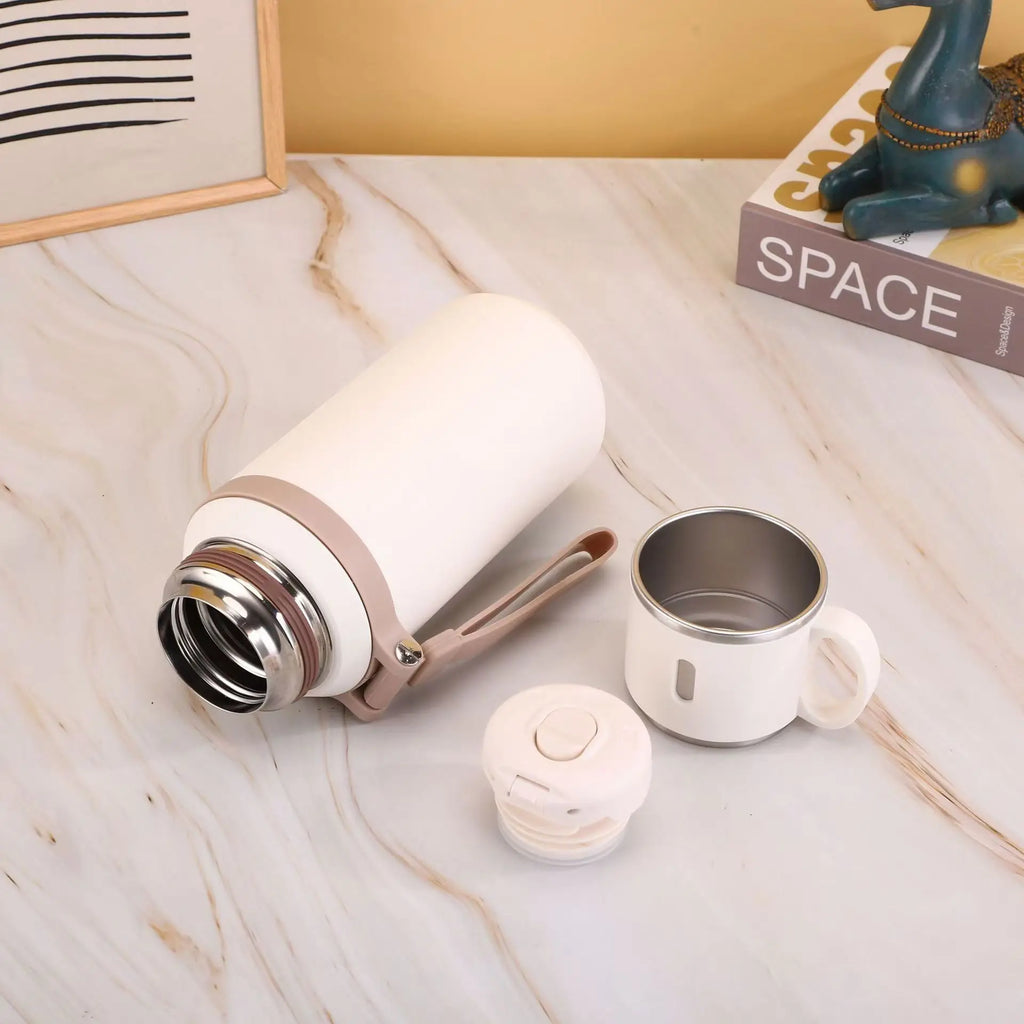 600ml Stainless Steel Coffee Cup Travel Thermal Mug Leak-Proof Thermos Bottle Tea Coffee Mug Office Business Style Thermos