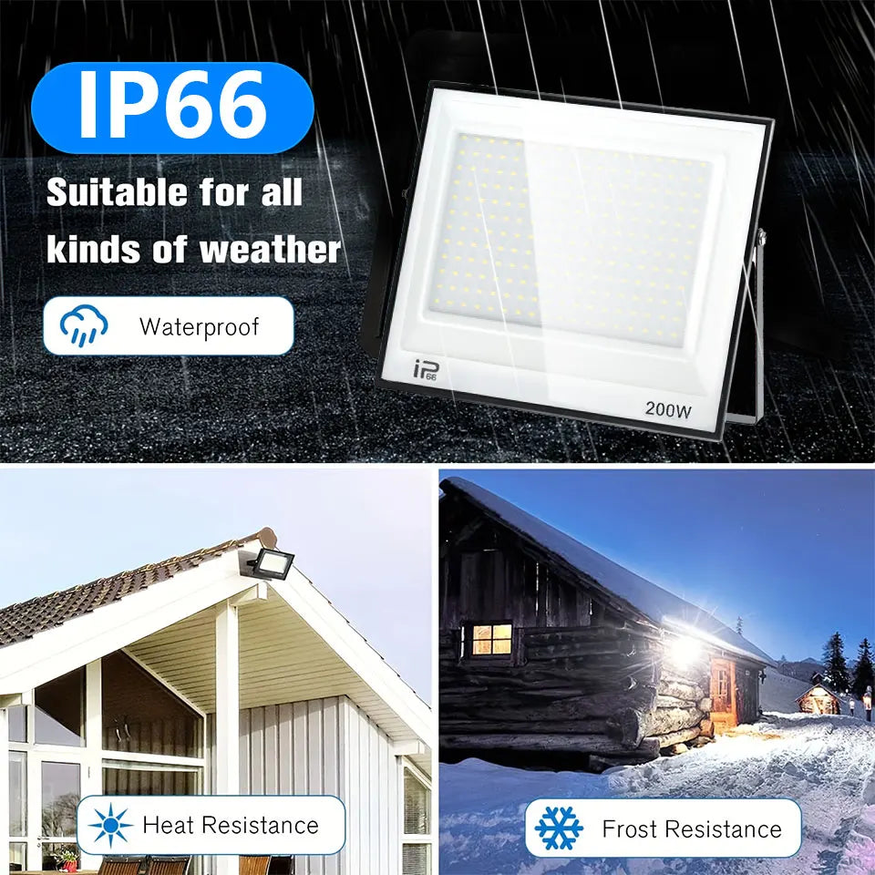 200W LED Flood Light 20W 30W 50W 70W 100W 150W 300WHigh Bright IP66 Waterproof Outdoor Lighting LED Spotlight Garden Floodlights
