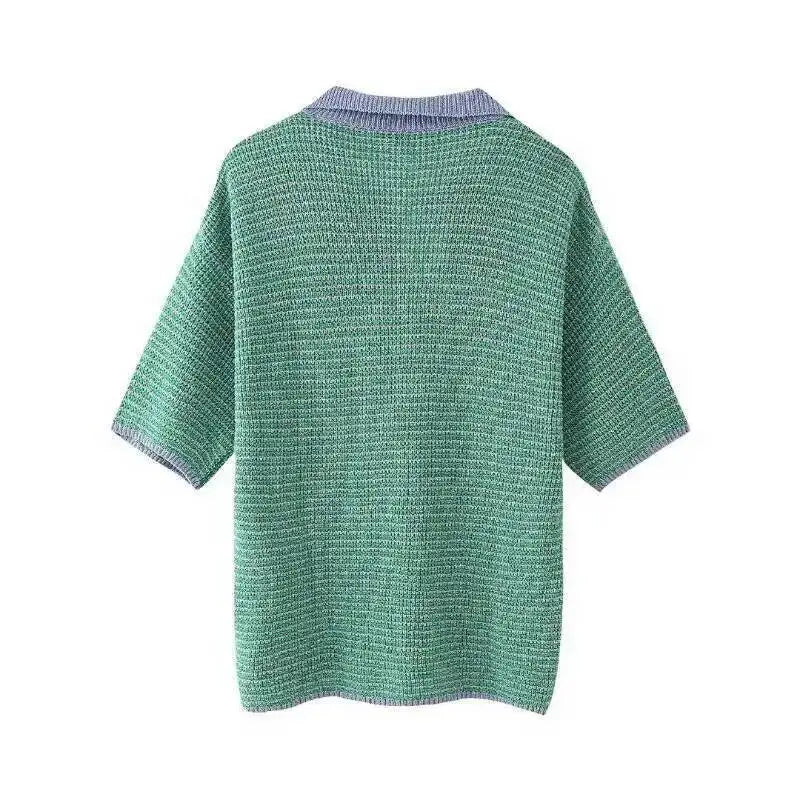 Holiday Retro Shorts Suit Summer New Women V Neck Knitted Tops Casual Lace Up Shorts Korean Fashion 2 Piece Sets Womens LLX6