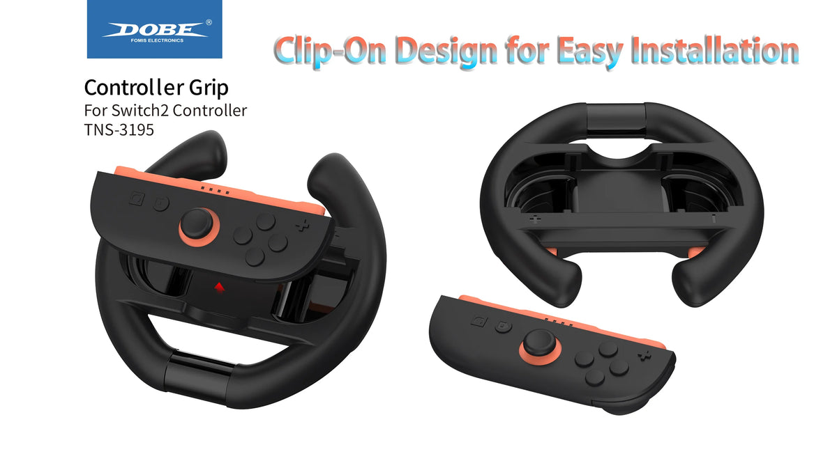 For Switch2 4-In-1 Steering Racing Wheel Controller Grip Left and Right Jon-Con Accessories 2 Hand Holder for Mario Kart World