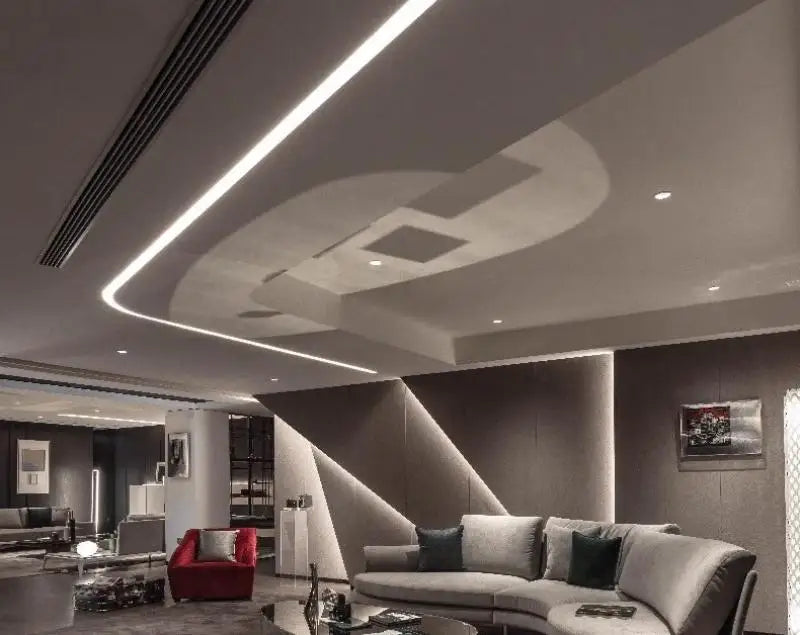 Recessed Bendable Led Aluminum Profile Hidden Ceiling Curved Channel Trimless Soft Cover Wall Floor Decor Linear Strip Light