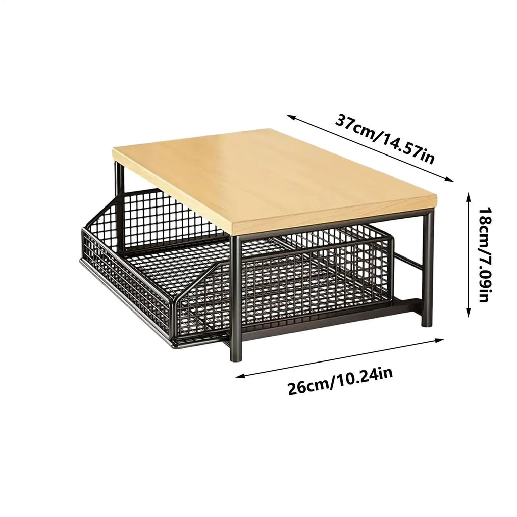 Kitchen Shelf 2-Tier Vertical Holder Rack Household Organizer Shelves for Pantry Kitchen Bathroom Garage Shower Bar Apartment